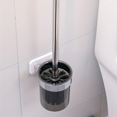 Stainless Steel Handle Toilet Brush Wall Mounted Toilet Brush With Holder