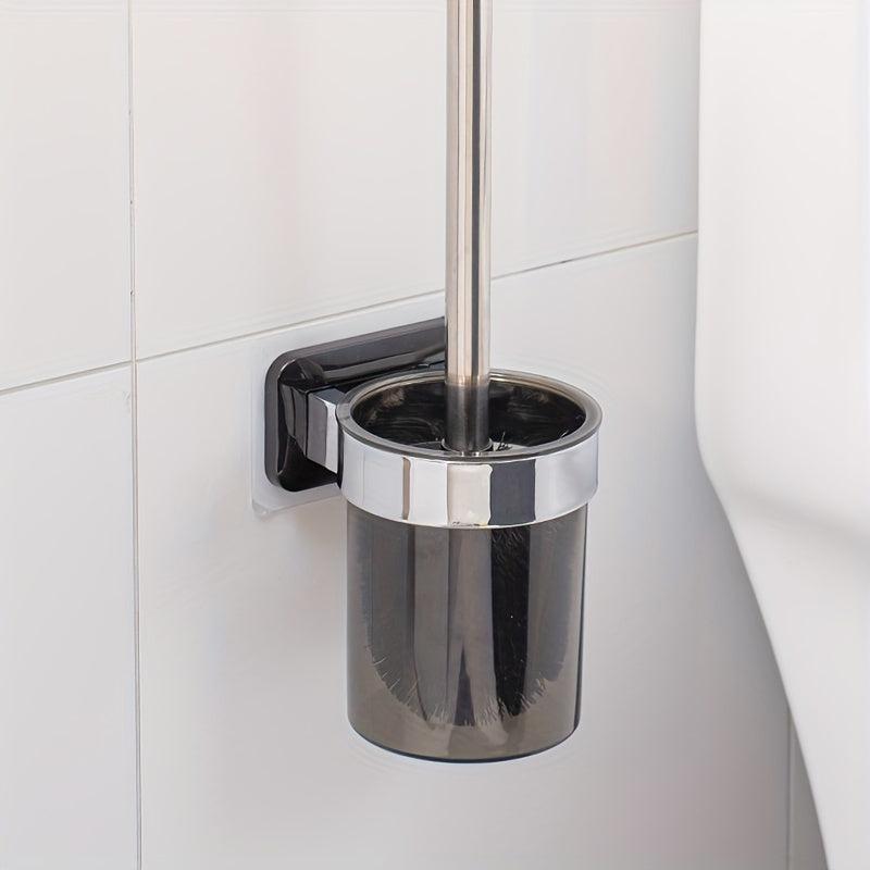 Stainless Steel Handle Toilet Brush Wall Mounted Toilet Brush With Holder