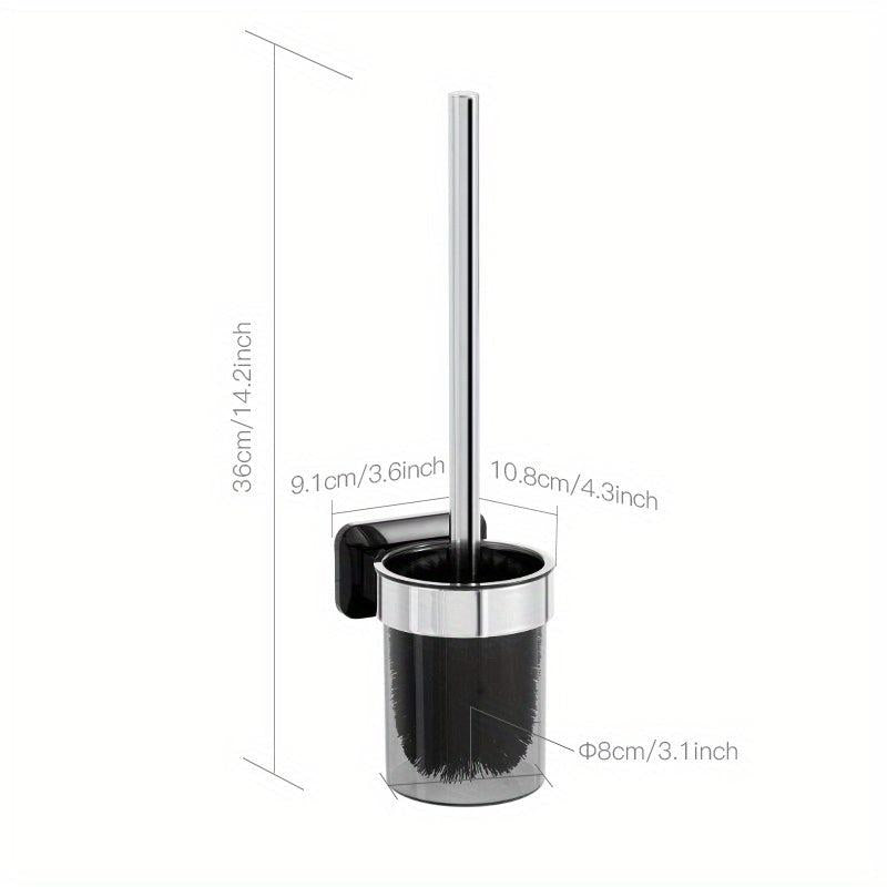 Stainless Steel Handle Toilet Brush Wall Mounted Toilet Brush With Holder