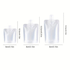 3pcs Portable Travel Makeup Packing Bag Leak Proof Refillable Dispenser