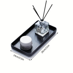 Rectangular Bathroom Storage Tray Vanity Towel Soap Perfume Makeup Organizer