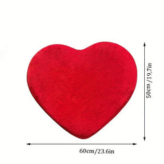 Soft Heart Shaped Bath Mat Absorbent Non Slip Comfortable Decor Bathroom Floor
