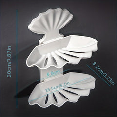 Shell Soap Box Punching Self Drain Soap Case Bathroom Toilet Soap Rack