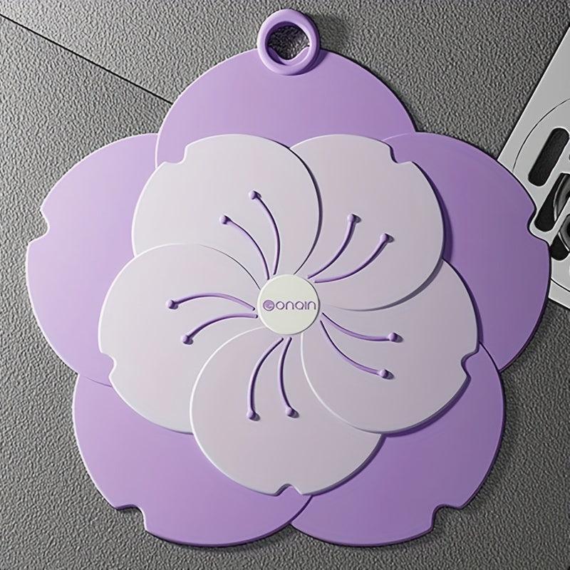 Flower Shaped Floor Drain Cover Silicone Sink Filter Hair Catcher