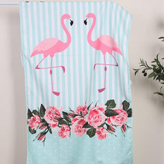 Microfiber Flower & Flamingo Pattern Swim Beach Towel 25x59