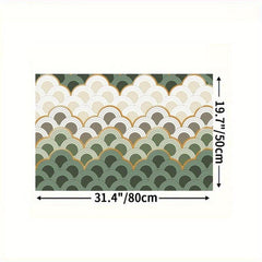 Rubber Floor Mat Scale Armour Pattern High Elastic Non-slip Area Rug