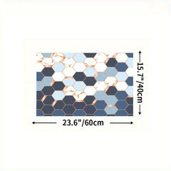 Rubber Floor Mat Scale Armour Pattern High Elastic Non-slip Area Rug