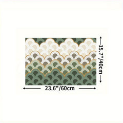 Rubber Floor Mat Scale Armour Pattern High Elastic Non-slip Area Rug