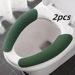 2pcs Summer Toilet Mat Washable Self Adhesive Toilet Sticker