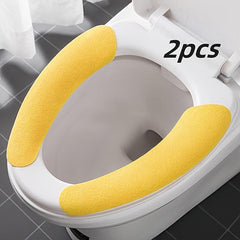 2pcs Summer Toilet Mat Washable Self Adhesive Toilet Sticker