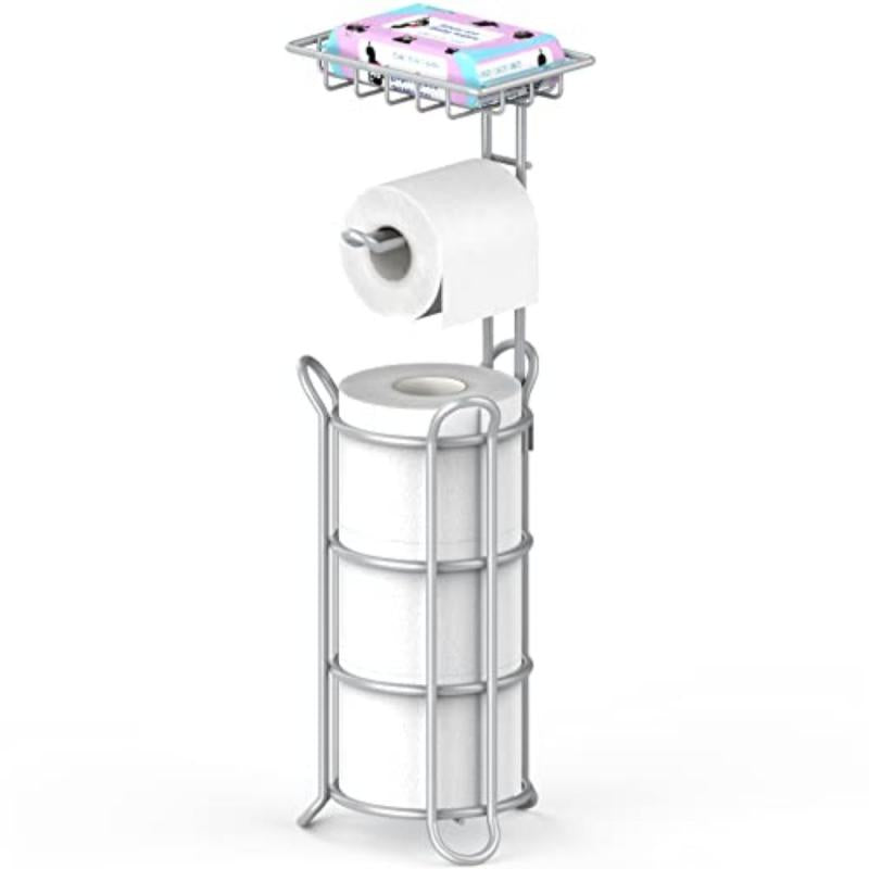 Toilet Paper Holder Stainless Steel with Storage Shelf