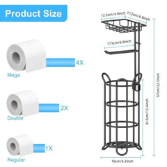 Toilet Paper Holder Stainless Steel with Storage Shelf