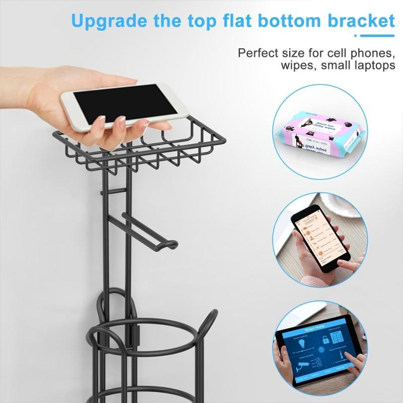 Toilet Paper Holder Stainless Steel with Storage Shelf