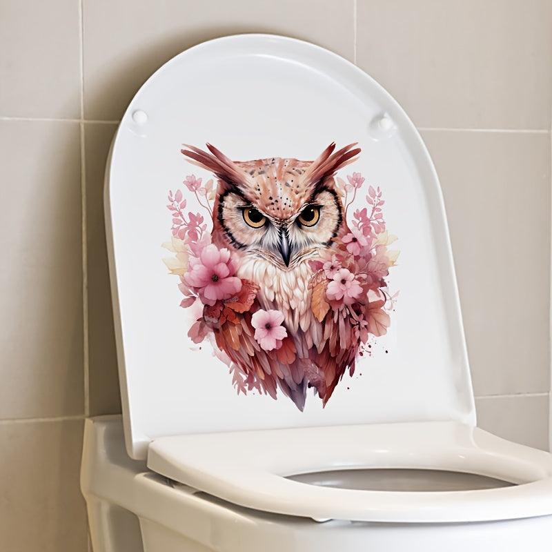 Nordic Owl Toilet Sticker Bathroom Decoration Toilet Lid Decal