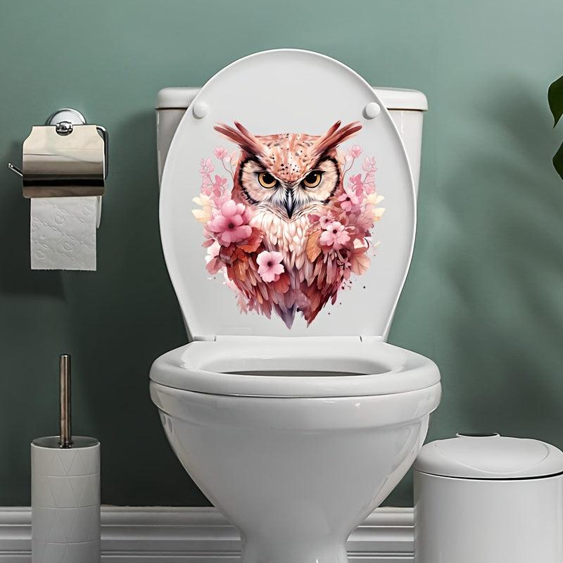 Nordic Owl Toilet Sticker Bathroom Decoration Toilet Lid Decal
