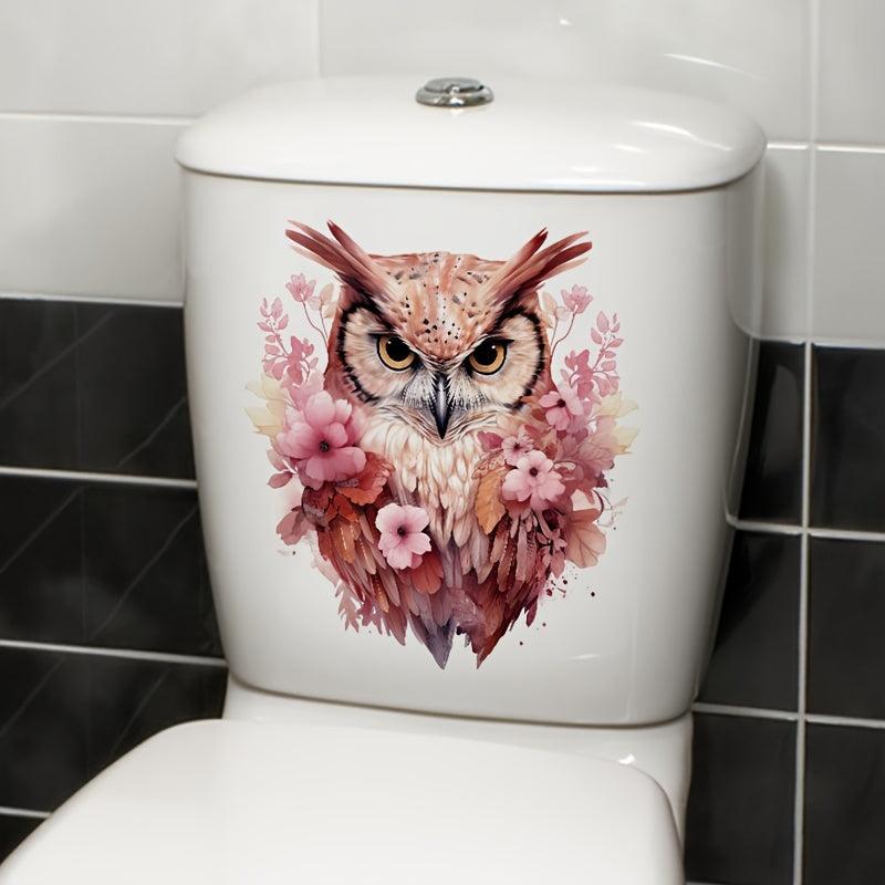 Nordic Owl Toilet Sticker Bathroom Decoration Toilet Lid Decal