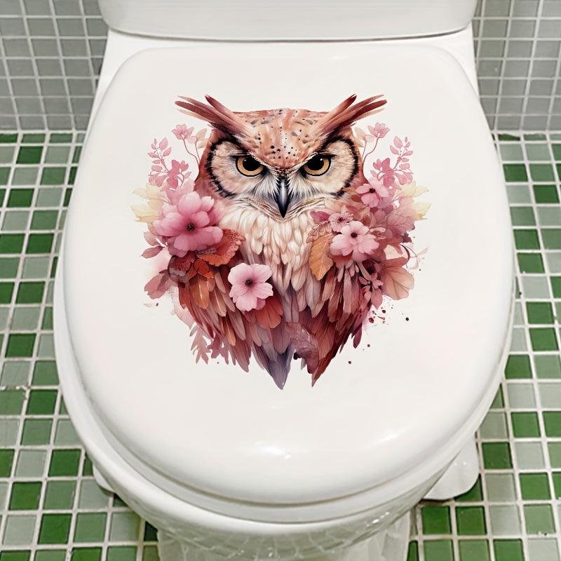 Nordic Owl Toilet Sticker Bathroom Decoration Toilet Lid Decal