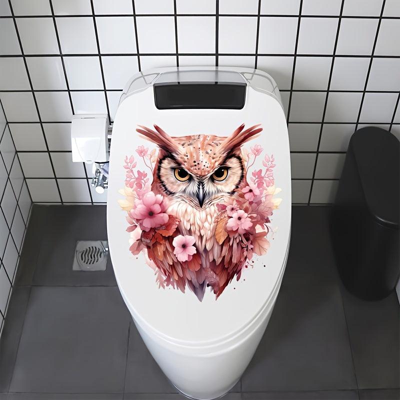 Nordic Owl Toilet Sticker Bathroom Decoration Toilet Lid Decal
