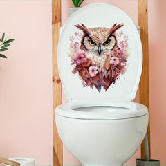 Nordic Owl Toilet Sticker Bathroom Decoration Toilet Lid Decal