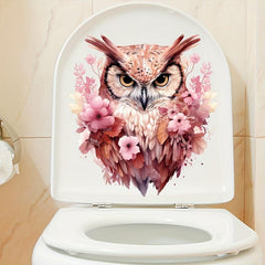 Nordic Owl Toilet Sticker Bathroom Decoration Toilet Lid Decal