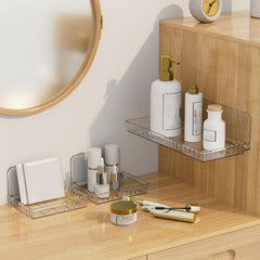 Transparent Wall Storage Box Floating Bathroom Shelf Organizer