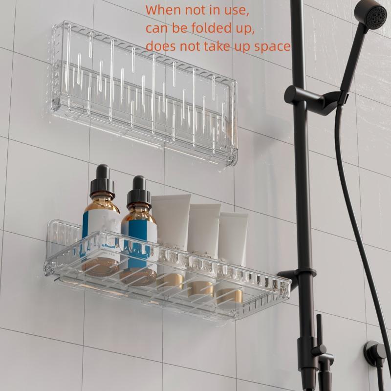 Transparent Wall Storage Box Floating Bathroom Shelf Organizer