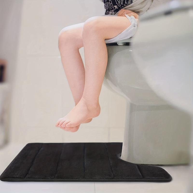 Memory Sponge U Shaped Toilet Mat Anti slip Water Absorption