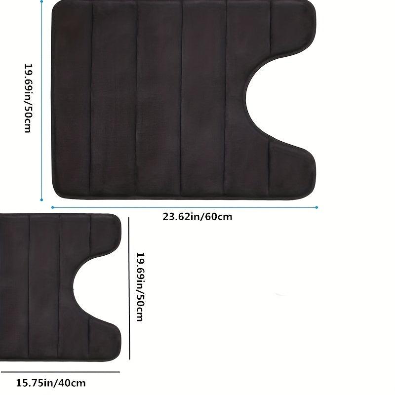 Memory Sponge U Shaped Toilet Mat Anti slip Water Absorption