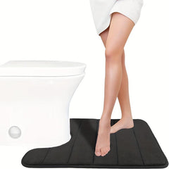 Memory Sponge U Shaped Toilet Mat Anti slip Water Absorption