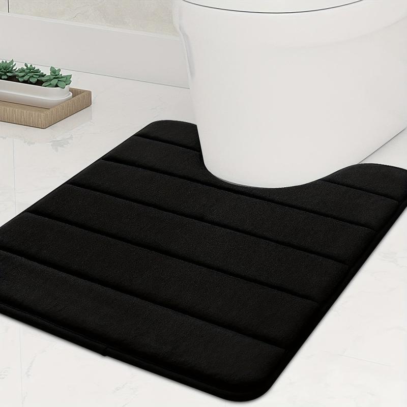 Memory Sponge U Shaped Toilet Mat Anti slip Water Absorption