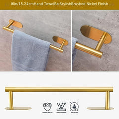 4pcs Bathroom Hardware Set Stainless Steel Towel Rack Kit