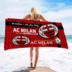 Letter Graphic Pattern Beach Towel Microfiber Soft Absorbent Lightweight Towel