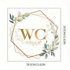 Bathroom Door Decals Decorative Flower Stickers Self Adhesive Decoration