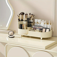 Desktop Rotating Pen Holder Large Capacity Plastic Storage