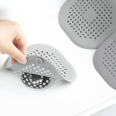 4pcs Silicone Sink Filter with Suction Cup Hair Catcher and Drain Protector