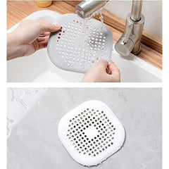 4pcs Silicone Sink Filter with Suction Cup Hair Catcher and Drain Protector