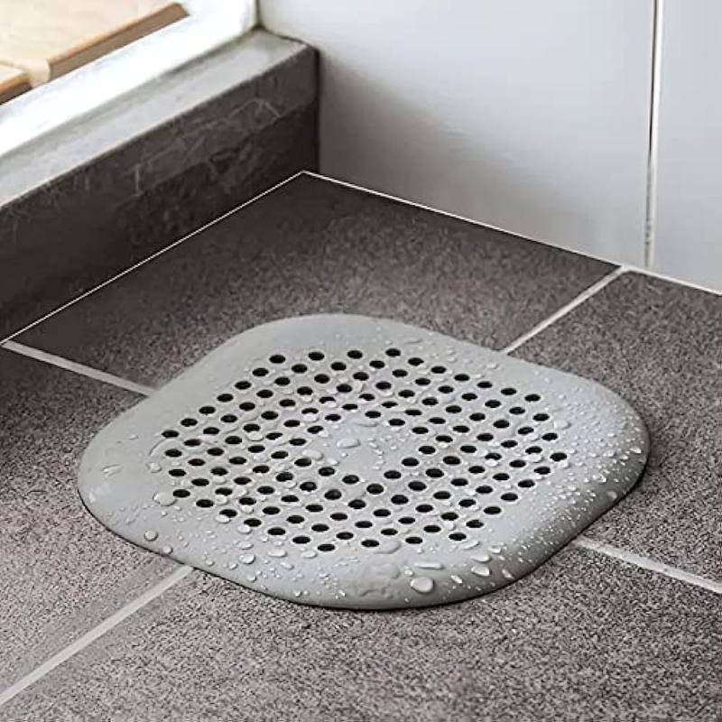 4pcs Silicone Sink Filter with Suction Cup Hair Catcher and Drain Protector