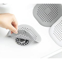 4pcs Silicone Sink Filter with Suction Cup Hair Catcher and Drain Protector