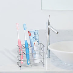Stainless Steel Bathroom Shelf Toothbrush Holder