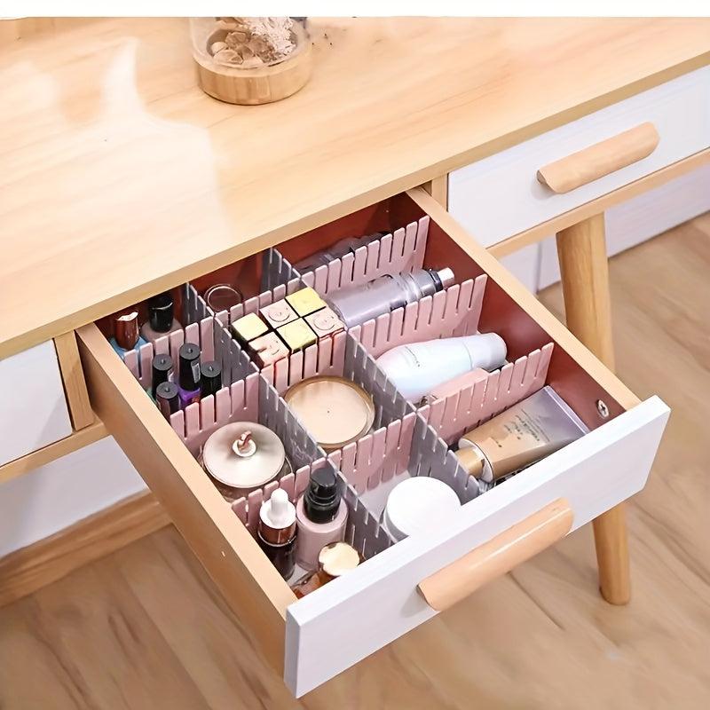 4pcs Plastic Drawer Organizing Divider DIY Storage Cabinet Combination