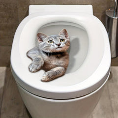 Creative Kitten Toilet Lid Decal for Bathroom Decor