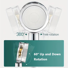 Yellow Fan Shower Head High Pressure Rotatable Handheld Shower Head