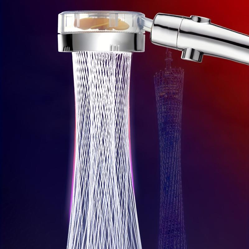Yellow Fan Shower Head High Pressure Rotatable Handheld Shower Head