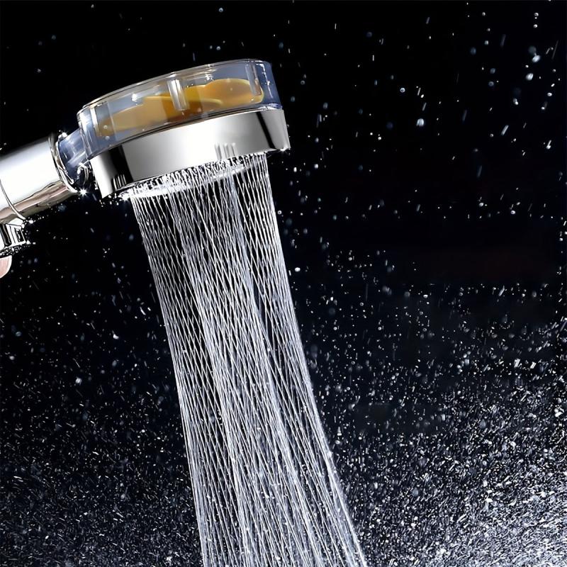 Yellow Fan Shower Head High Pressure Rotatable Handheld Shower Head