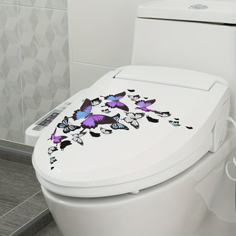 Butterfly Toilet Lid Decal Adhesive PVC Wall Sticker Bathroom Decor