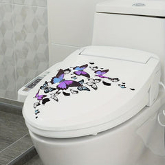Butterfly Toilet Lid Decal Adhesive PVC Wall Sticker Bathroom Decor