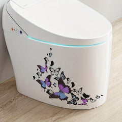 Butterfly Toilet Lid Decal Adhesive PVC Wall Sticker Bathroom Decor