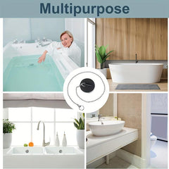 Rubber Bath Plug with Chain 1.57inch Shower Drain Cover