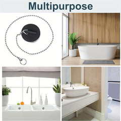 Rubber Bath Plug with Chain 1.57inch Shower Drain Cover