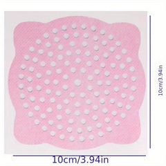 10pcs Disposable Shower Drain Hair Catcher Mesh Stickers